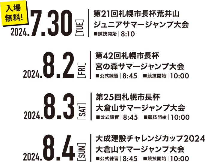 FIS スキージャンプワールドカップ2024 札幌大会